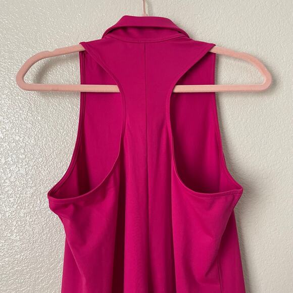 Alo Yoga Dress Women Large Pink Charmed Tennis Mini Collared Athletic Stretchy - Picture 7 of 11